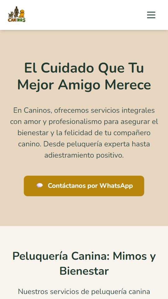 Sitio web de Caninos