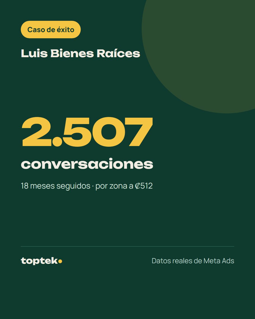 Luis Bienes Raíces: campañas por zona